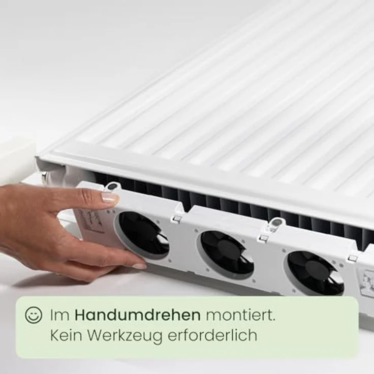 SpeedComfort Heizkörper Ventilator 2er Set, energieeffizienter Heizungsventilator mit automatischer Temperaturregelung und geräuscharmem Betrieb – Bild 4