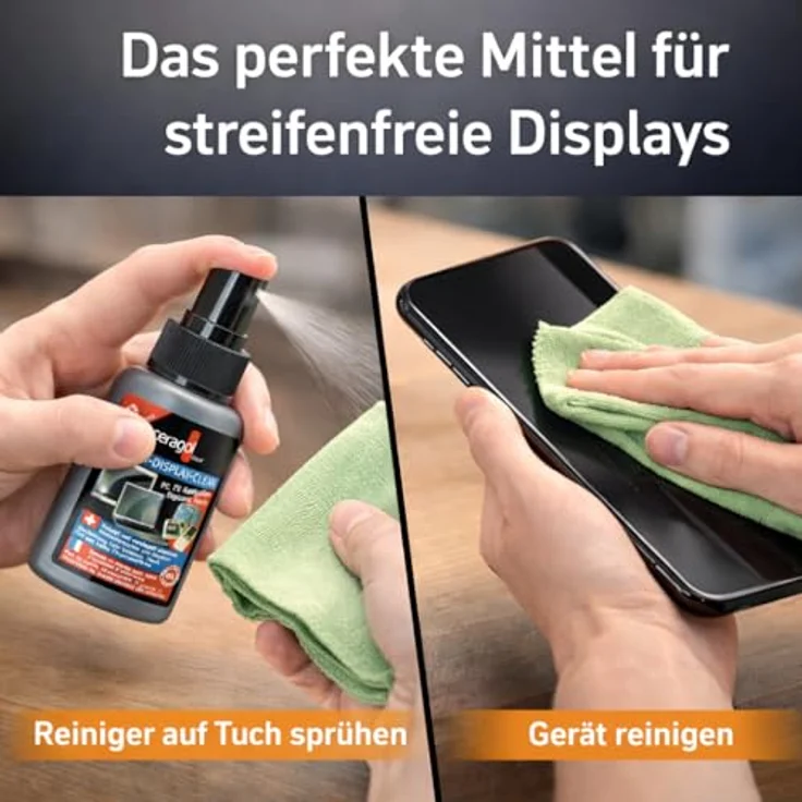 Bildschirmreiniger Set - Für alle Bildschirme, staubabweisend, 50ml Spray + Tuch – Bild 6