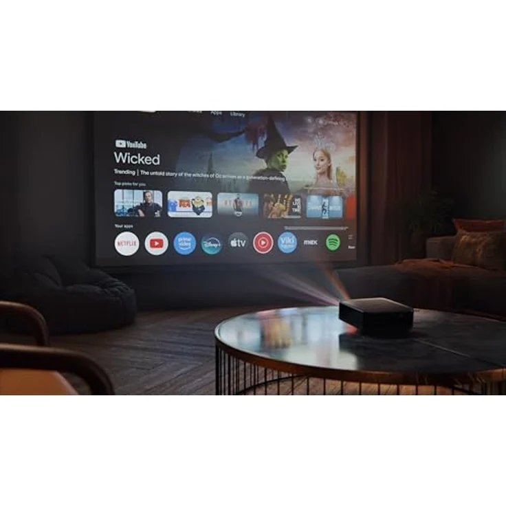 Epson Lifestudio Pop EF-61G, tragbarer Mini Beamer mit 700 Lumen, Full HD, kabellosem WLAN und Bluetooth, Ice Green – Bild 8