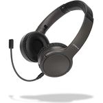 Groov-e Connect Wireless Kopfhörer mit abnehmbarem Galgen-Mikrofon, Schwarz