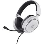 Trust Gaming Headset GXT 498W Forta Offiziell Lizenziert für Playstation 5, Nachhaltig, PS4 / PS5 Headset, 1,2 m Kabel, 50mm-Treiber, Abnehmbares Mikrofon, Verstellbare Over-Ear Kopfhörer, Weiß
