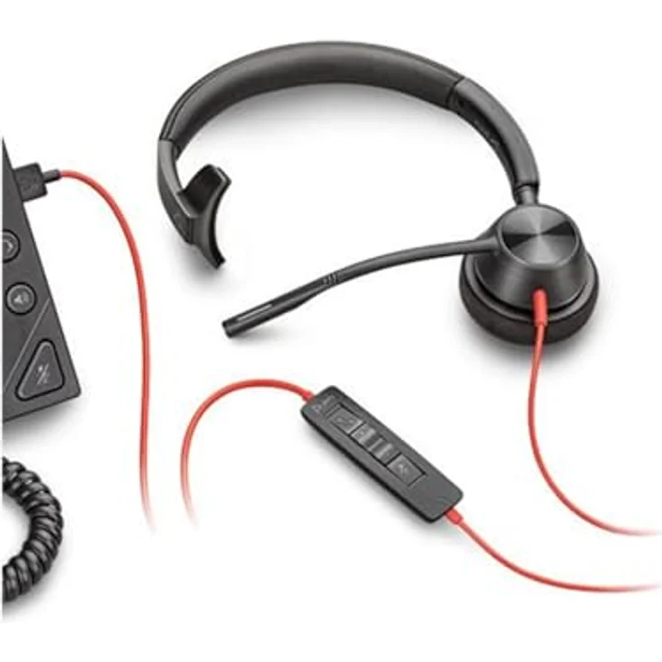 Poly Blackwire 3310-M, Microsoft Teams zertifiziertes USB-C-Headset, Mono, kabelgebunden, 32 Ohm, 20 Hz - 20 kHz, On-Ear, 2,2 m Kabel – Bild 3