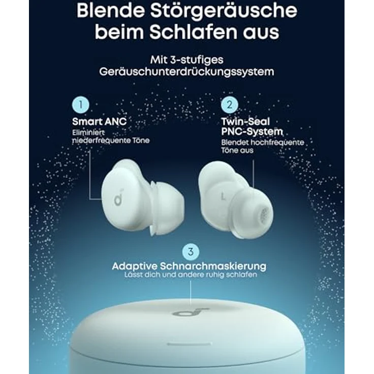soundcore Sleep A30, Schlafkopfhörer mit intelligentem ANC und adaptiver Schnarchmaskierung, ultra-komfortabel für Seitenschläfer – Bild 3