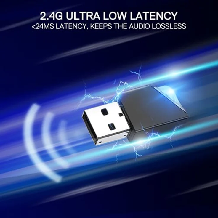 Redragon ARROW Pro Carbon H858, 7.1 Wireless Gaming Headset mit 53-mm-Treibern, Schwarz – Bild 3