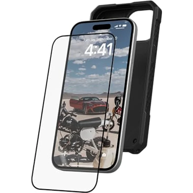 URBAN ARMOR GEAR PLUS Tempered Glass Displayschutzglas Apple iPhone 15 [9H zweifach gehärtetes Glas, Anti-Fingerabdruck, Inkl. Montagekit, 0,33mm dünn, Ultra klar] – Bild 5