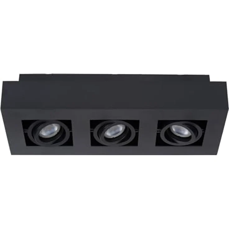 LUCIDE XIRAX Deckenstrahler LED Dim to warm GU10-3x5W 2200K/3000K Schwarz, Smarte Deckenbeleuchtung – Bild 2