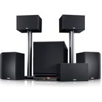 Teufel System 6-5.1 Heimkino Set mit Mächtiger Subwoofer, High-End-Klasse Lautsprecher für Filmton und Musik, 3-Wege-Dipole, Kinoatmosphäre - schwarz