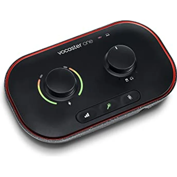 Focusrite Vocaster One – Podcast-Audio-Interface für Solo-Aufnahmen. Nutzen Sie Auto Gain, Enhance und Mute einfaches Podcasting. Kompakt, leicht mit Buspower-Stromversorgung – Bild 3