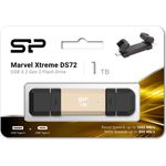 Silicon Power DS72 1TB USB Stick, USB Typ A+C, 1050/850 MB/s, mit AES-Verschlüsselung, gold