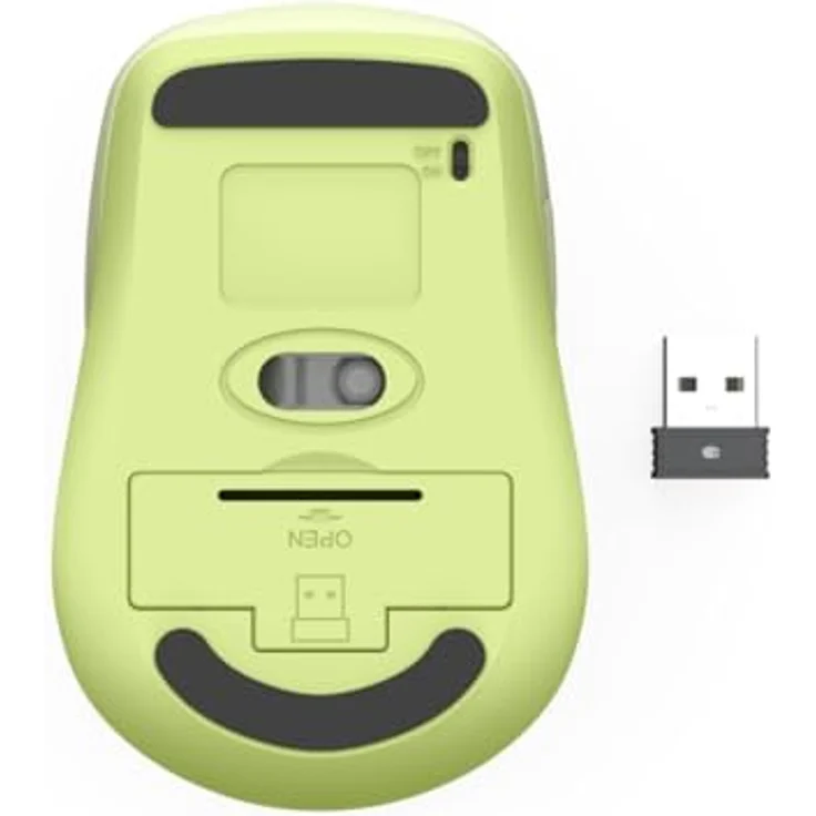 Hama WM-400, Ergonomische Funkmaus mit 1600 DPI, 6 Tasten, geräuschlos, grün – Bild 6
