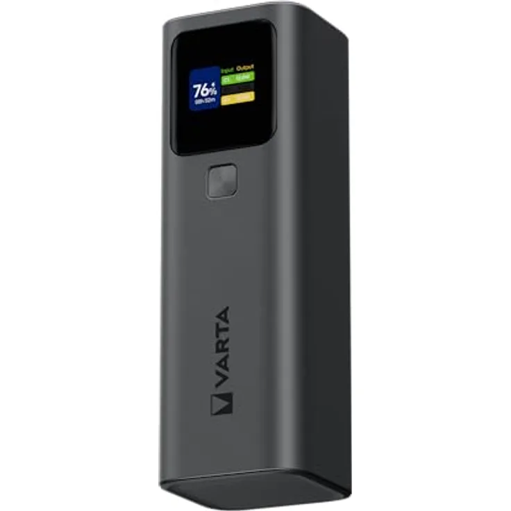 VARTA Powerbank 27000mAh High Speed, 140W Ultraschnellladung, 2x USB-C, 1x USB-A, tragbares Ladegerät mit Digitalanzeige, flugtauglich, inkl. 140W-Kabel