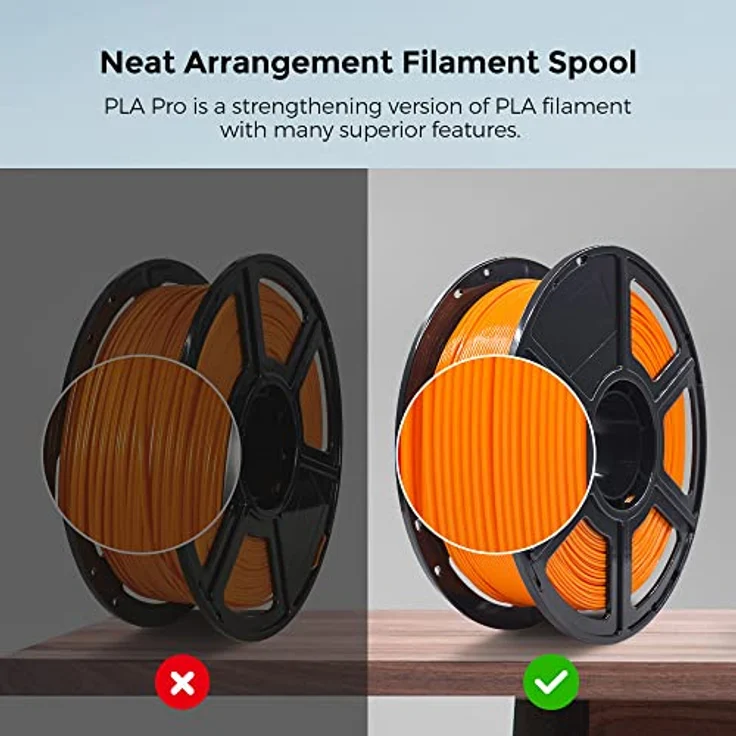 FLASHFORGE PLA PRO 3D-Drucker-Filament 1,75 mm, 1 kg Spule, Maßgenauigkeit +/- 0,02 mm, verbesserte Zähigkeit, knäuelfrei, Orange – Bild 4