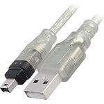 Aukson P95 USB auf Firewire IEEE 1394 Adapterkabel, 1,5m Verlängerungskabel mit 4-poligem iLink Anschluss, hohe Übertragungsgeschwindigkeit bis 480 Mbit/s, Bus-Powered-Modus