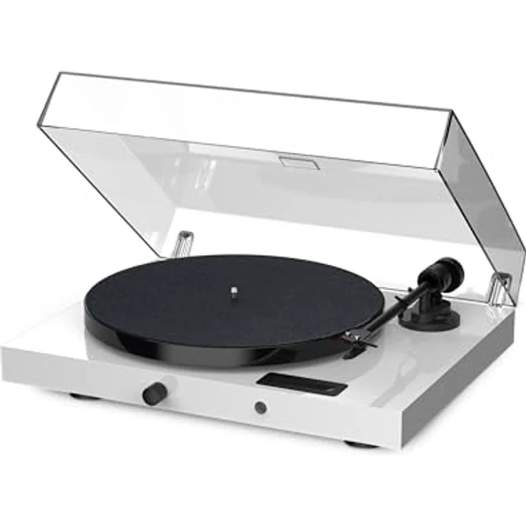 Pro-Ject Juke Box E1, Audiophiles “All-in-one Plug & Play“ Plattenspielersystem mit BT, Line-Eingang und Endverstärker (Weiß) – Bild 2