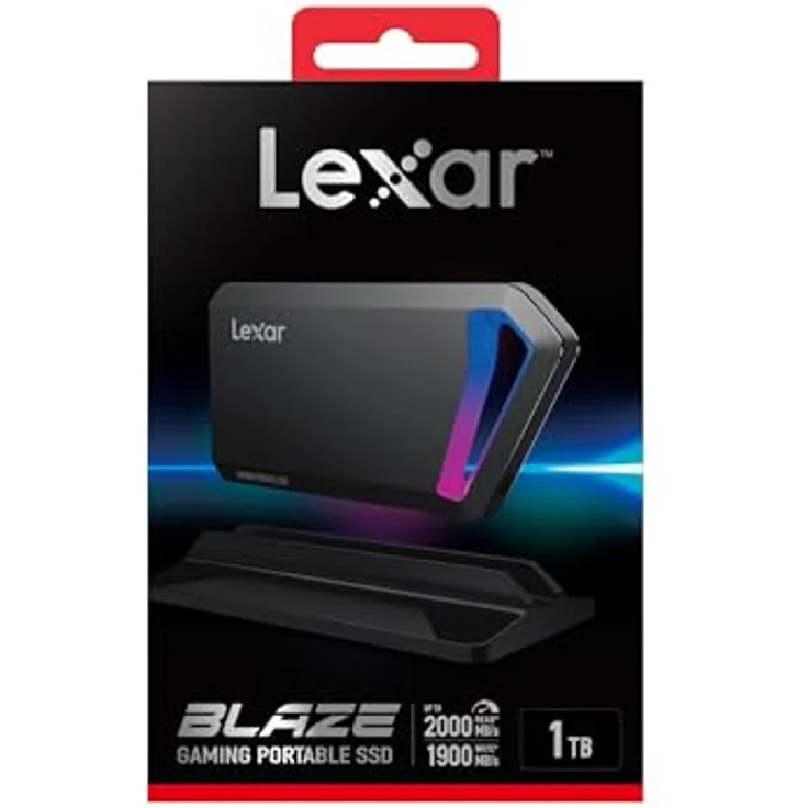 Lexar SL660, Externes Solid-State-Laufwerk, 1 TB, USB3.2 Gen2*2, RGB-LEDs, Aluminiumgehäuse, bis zu 2000 MB/s Lesen – Bild 5