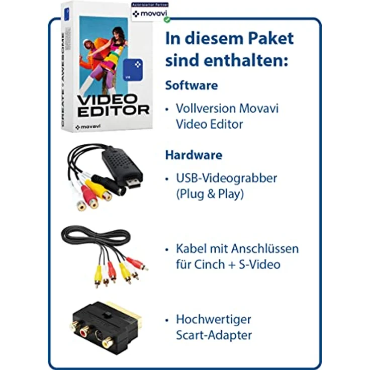 Videokassetten Digitalisieren 2023 - analog Audio und Video Konverter - VHS Kassetten mit Video Bearbeitung - von jeder analogen Quelle - VHS, VCR, DVD Video Rekorder für Windows 11 / 10 / 8 / 7 - Preisvergleich – Bild 3