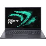 Acer 517-58RTX Gaming-Notebook (17.3 Zoll, Intel i7 1355U, Nvidia GeForce RTX 2050, 512 GB SSD, MS Office 2024 Pro, Beleuchtete Tastatur, Fingerabdrucksensor) - Silber