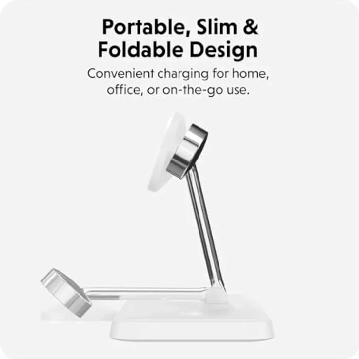 Targus HyperJuice QI2 4-in-1 Charging Stand, Wireless Charger mit 15 W Qi2, faltbares Design und 45-W-Netzteil – Bild 4