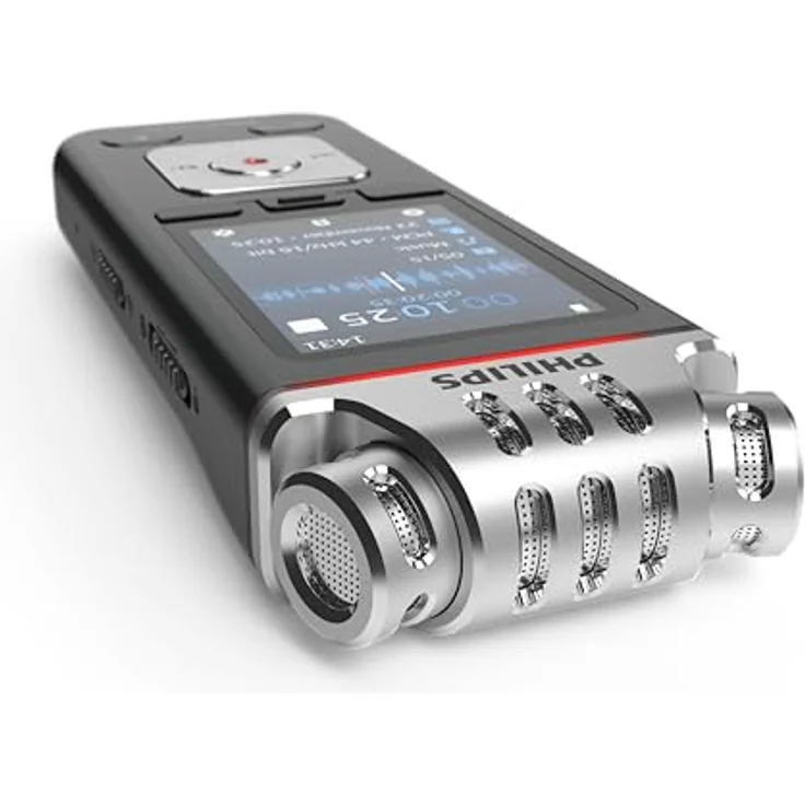 Philips DVT8115 Meeting-Recorder mit 360°-Meeting Mikrofon und Sembly KI-basierten Cloud -Spracherkennung, Schwarz – Bild 4