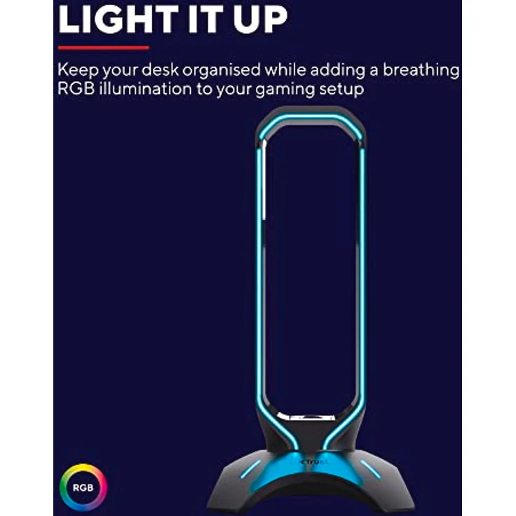 TRUST GXT265 CINTAR RGB HEADSETSTÄNDER Schwarz (18290328103) - Preisvergleich – Bild 3