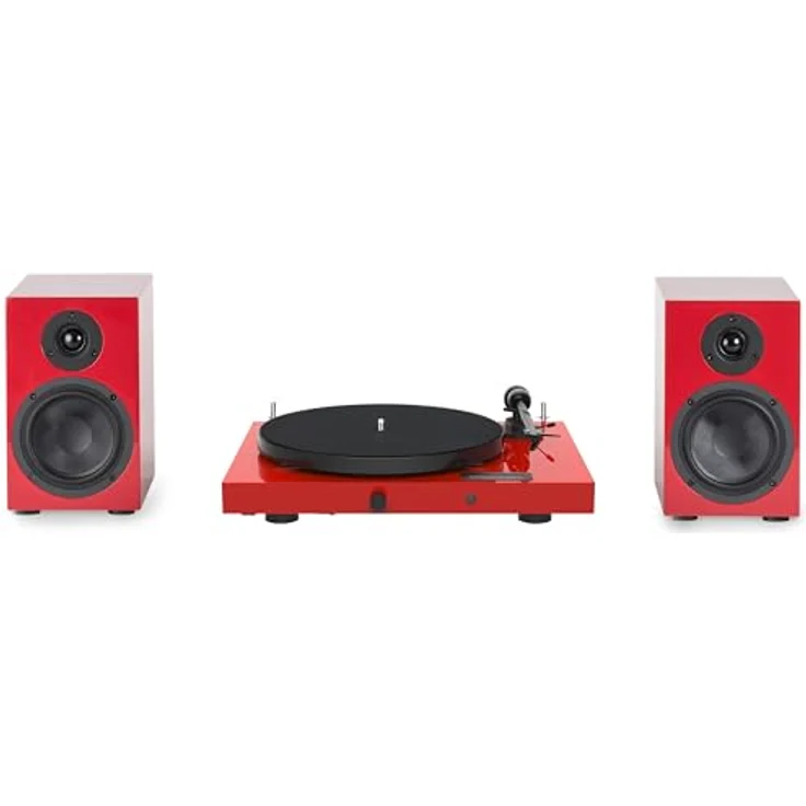 Pro-Ject Jukebox E1 + Speaker Box 5 Set Draaitafel systeem - Rood (Manuell), Plattenspieler, Rot – Bild 2