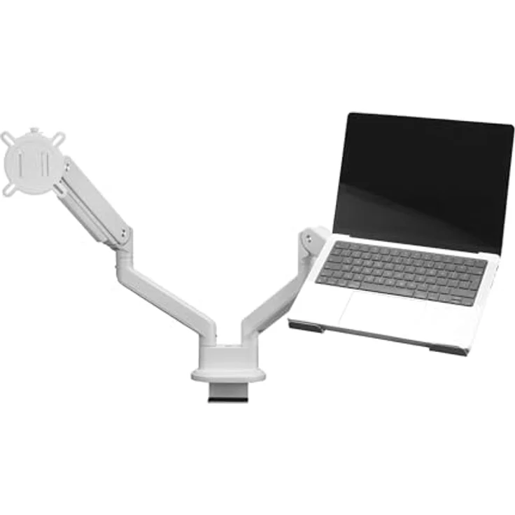 One For All Universal-Laptophalter (DM0010), Kompatibel mit Universal-Desktop-Monitorhalterungen, inklusive Sicherheitsleiste und Sicherheitsriemen, einfache Montage – Bild 5