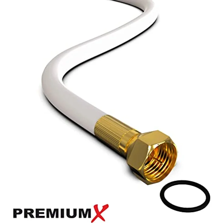 135dB 50m Koaxial SAT Kabel Antennenkabel Koaxkabel 4-fach geschirmt Koaxialkabel für DVB-S / S2 DVB-C und DVB-T BK Anlagen + 10 vergoldete F-Stecker SET Gratis dazu FULLHD 3D Digital – Bild 6