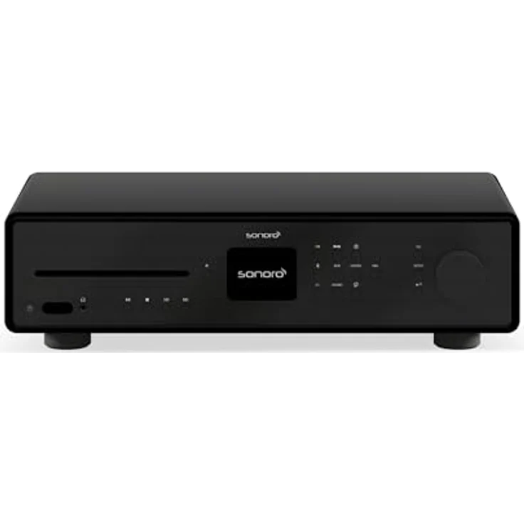 sonoro Maestro HiFi Receiver mit Class D Verstärker, CD Player & Internetradio Matt Schwarz, 2x 170 Watt, Spotify, Tidal, Amazon, Deezer – Bild 1