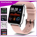 mc star P22 Wasserdichte Fitness Armband Smart Uhr mit Schrittzähler, Herzfrequenz- und Blutdruckmonitor für Männer und Frauen, Rosa