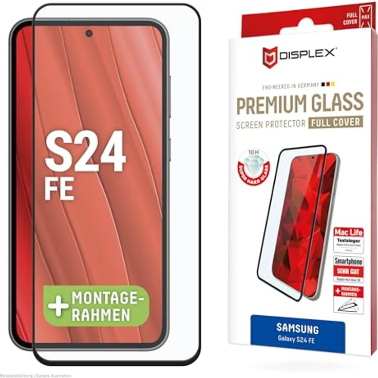 Displex Schutzglas für Samsung Galaxy S24 FE, Tempered Glas, kratzer-resistente Schutzfolie, hüllenfreundlich (Premium Glass Full Cover) – Bild 1