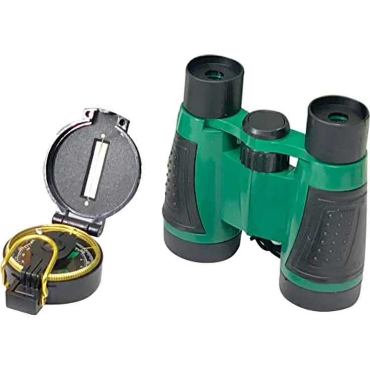 Nature Explore Fernglas und Kompass Set - Entdecken Sie die Natur mit dem praktischen Set, ideal zum Beobachten von Tieren und zur Orientierung in der Wildnis – Bild 1