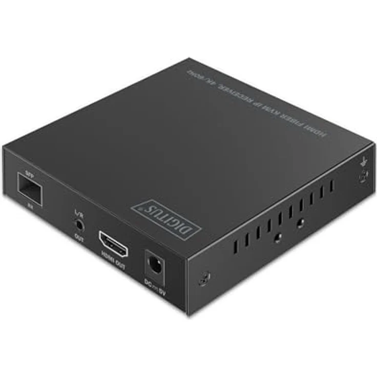Digitus HDMI Fiber KVM IP Receiver, 4K/60Hz, KVM Switch, Schwarz - Flexible Punkt-zu-Multipunkt-Verbindung, latenzarme Videoübertragung, 3,5-mm-Stereoanschluss – Bild 6