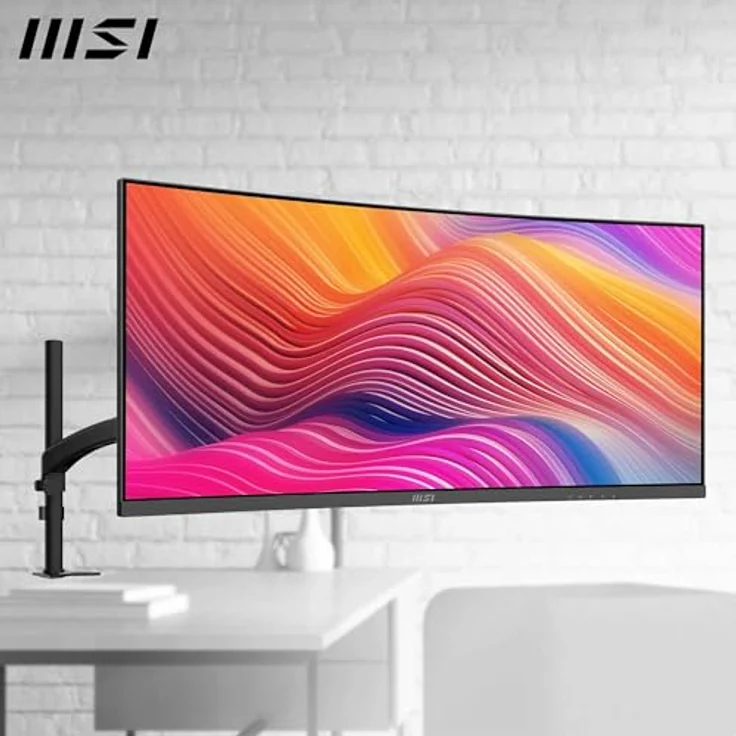 MSI Modern MD342CQP, 34 Zoll UWQHD Curved Monitor 1500R – VA-Display 3440 x 1440, KVM, Pip/PBP, 3-Achsen verstellbar, integrierte Lautsprecher, Augenkomfort – Bild 5