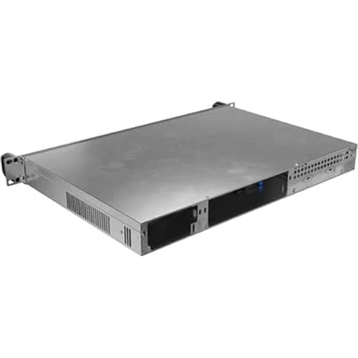 Lanberg SC01-3001-10B, 19" Rackmount Server Gehäuse für Mini-ITX mit 1U, 4x 40-mm-Lüfter, verzinkter Stahl, schwarz – Bild 4