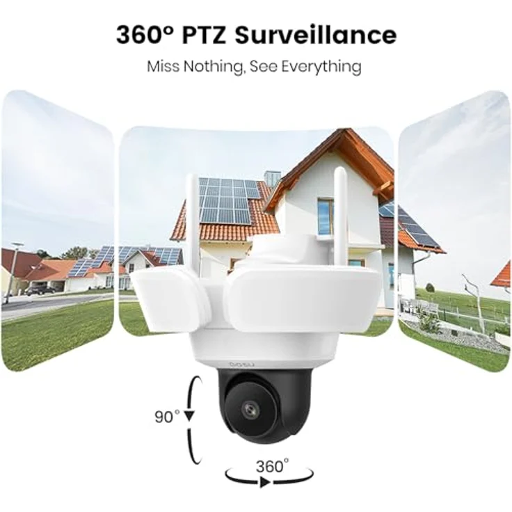 Aosu L5P L5P0.WAEU01000 WLAN IP Überwachungskamera, 5MP, 2800 x 1620 Pixel, vollfarbige Nachtsicht, 360° Abdeckung, Weiss – Bild 8