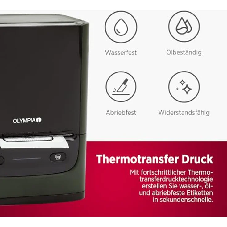 Olympia Etikettendrucker PM220, kompakter Etikettendrucker mit hoher Druckqualität, grün – Bild 3