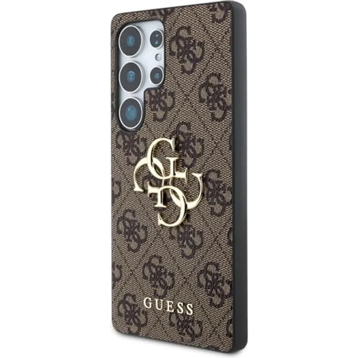 CG MOBILE Unter Lizenz Guess Hülle für S25 Ultra braun Big 4G Logo Classic Logo - Hardcase aus Öko-Leder / TPU / PC – Bild 2