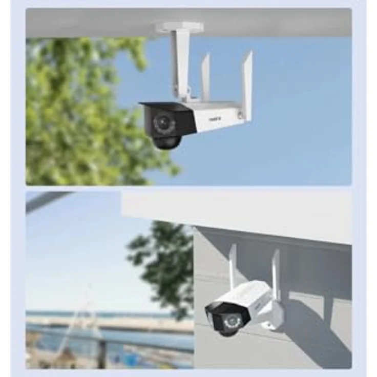 Reolink Duo 2 6MP WLAN Akku Überwachungskamera (Outdoor, Farbige Nachtsicht, 180° Panorama, 2,4&5GHz WiFi, KI-Erkennung, IP66) – Bild 4