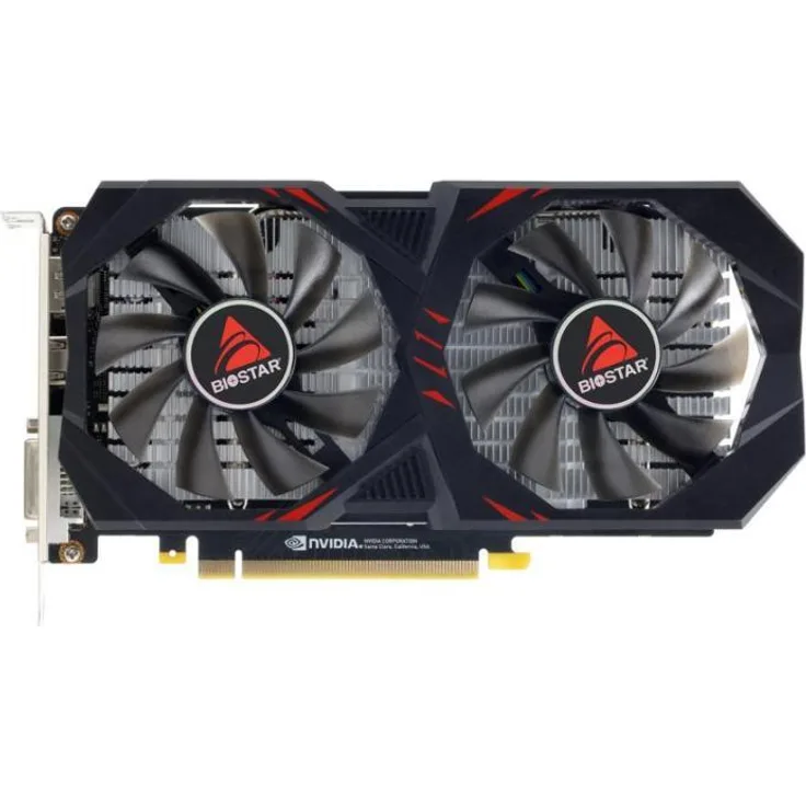 Biostar NVIDIA GTX1660SUPER GeForce GTX 1660 SUPER 6 GB GDDR6, leistungsstarke Grafikkarte mit 1408 Shader-Einheiten - Schwarz