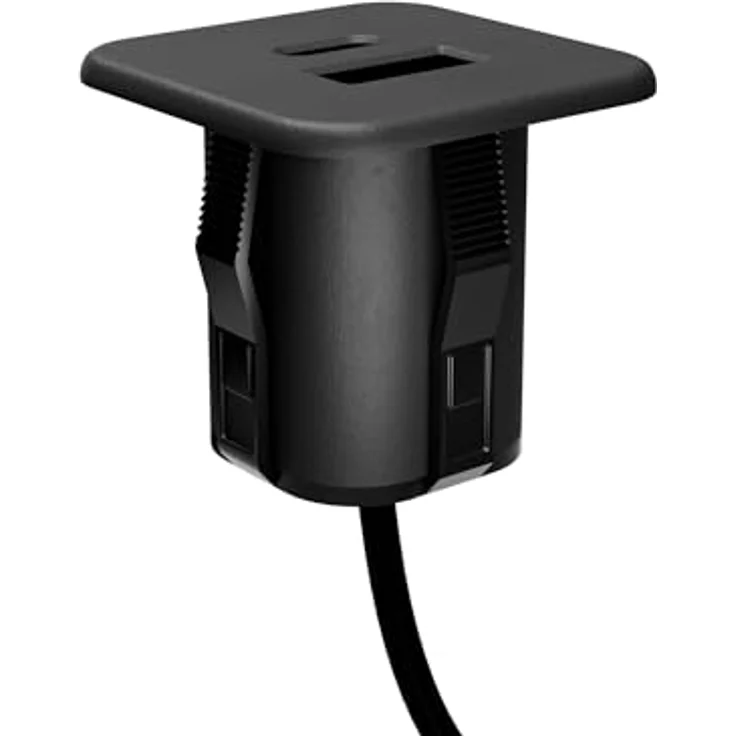 kalb USB Einbau-Ladehub 2-in-1, mit USB-A & USB-C Anschlüssen, 12 VDC Eingang, 5 V/3 A und 9 V/2.2 A Ausgängen, Schwarz – Bild 4