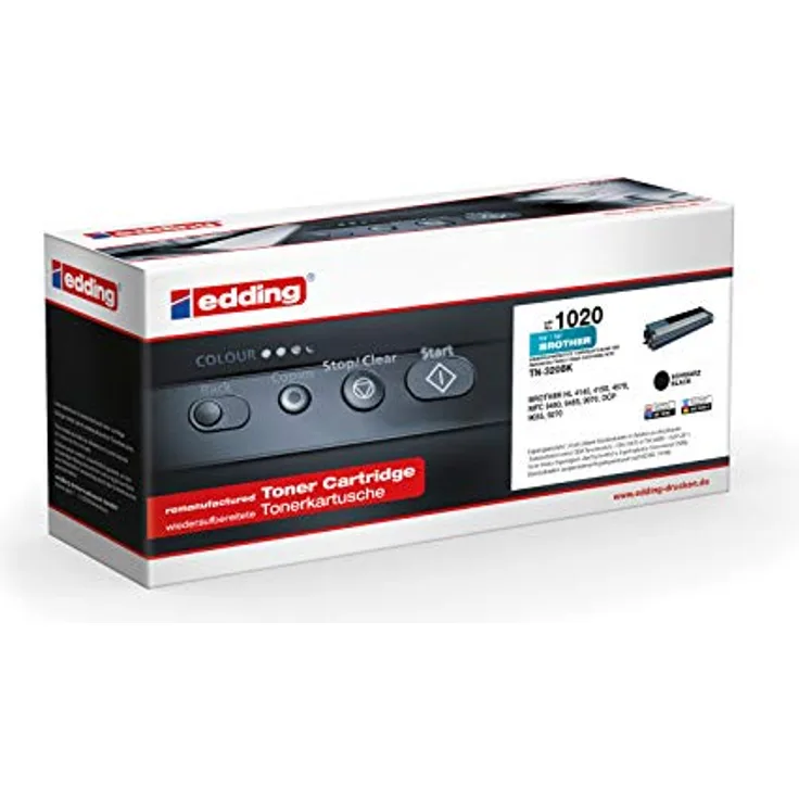 edding Toner EDD-1020, Schwarz, Reichweite 2500 Seiten, ersetzt Brother TN-320BK