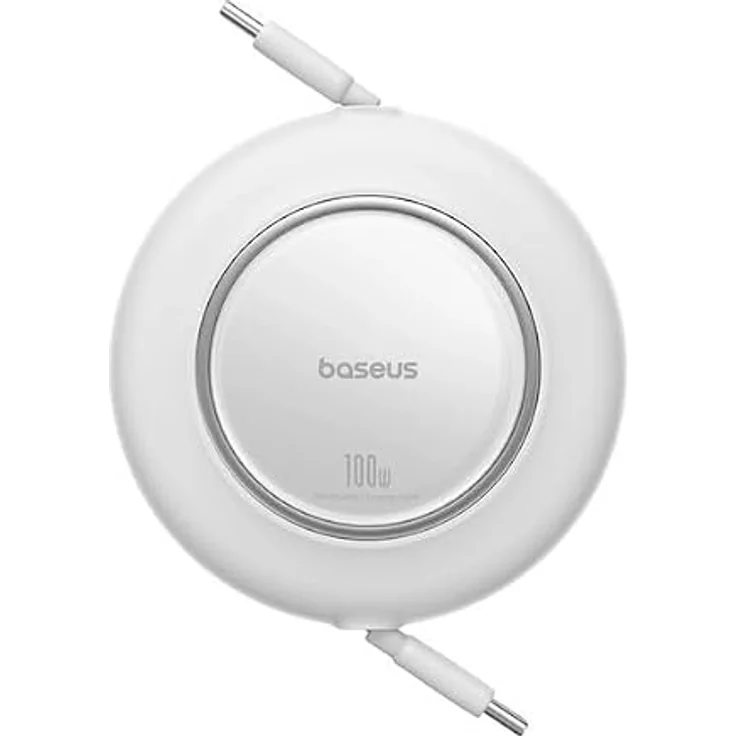 Baseus Free2Pull Mini 100W, 2m USB-C Kabel mit automatischem Rückzug, Weiß – Bild 3
