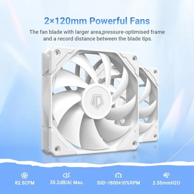 ID-COOLING FX240 PRO CPU-Kühler, 240 mm, weiß mit leistungsstarker Kühltechnik – Bild 4