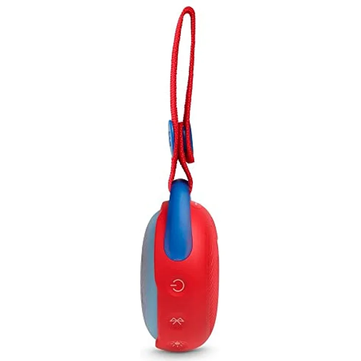 JBL JR Pop Mini-Boombox für Kids - Poppiger, wasserdichter Bluetooth-Lautsprecher mit eingebauten Lichtmotiven - Bis zu 5 Stunden Musik hören mit nur einer Akku-Ladung Rot – Bild 5