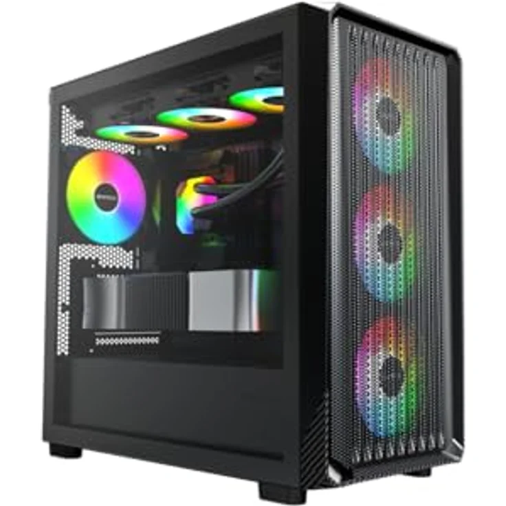 Montech X5M, PC Gehäuse mit Tempered Glass, schwarz – Bild 2