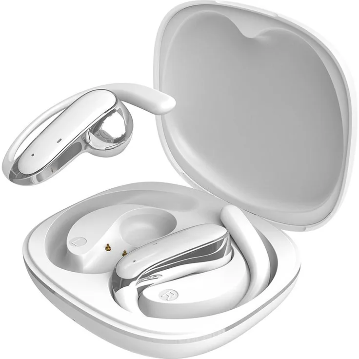 Dudao U17Z, Bluetooth 5.3 OWS Kopfhörer mit Ohrbügeln, weiß, klarer Sound, USB-C Schnellladung