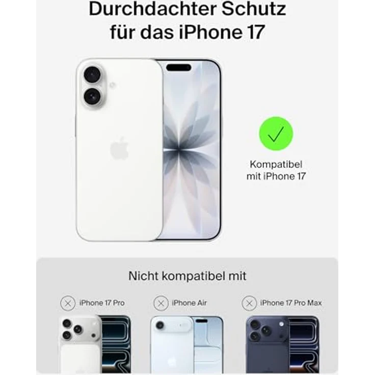 Belkin Grip Magn. Schutzhülle MSA034hqBK für iPhone 17, stoßfest, schwarz mit Kamerasteuerung und kabellosem Laden – Bild 2