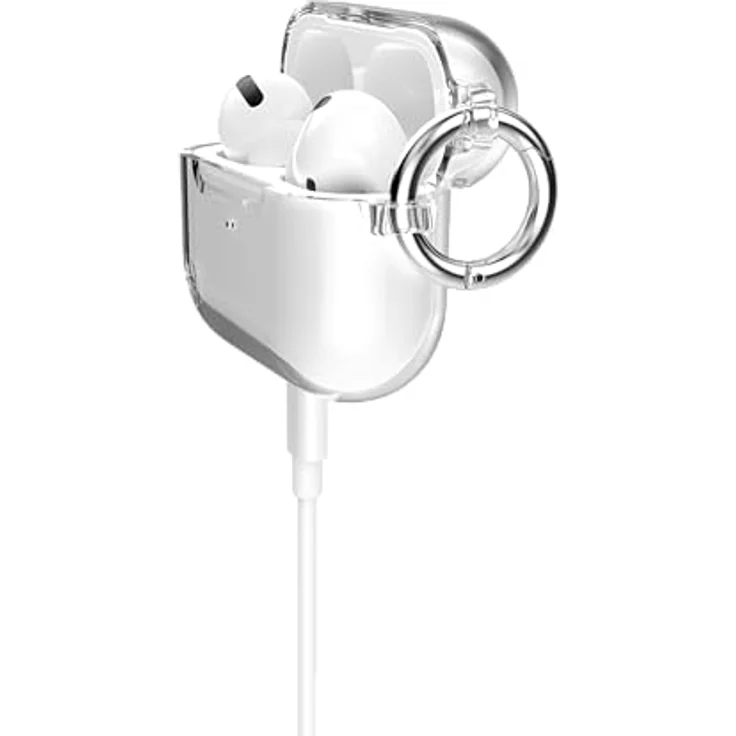 speck Presidio Perfect Clear Airpods Pro (Kopfhörer Tasche), Transparente Schutzhülle mit Karabiner – Bild 3