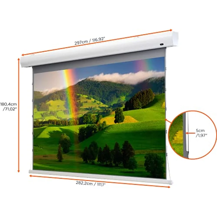celexon HomeCinema Motorleinwand Tension 265 x 149 cm 120'' - Dynamic Slate ALR – Bild 4