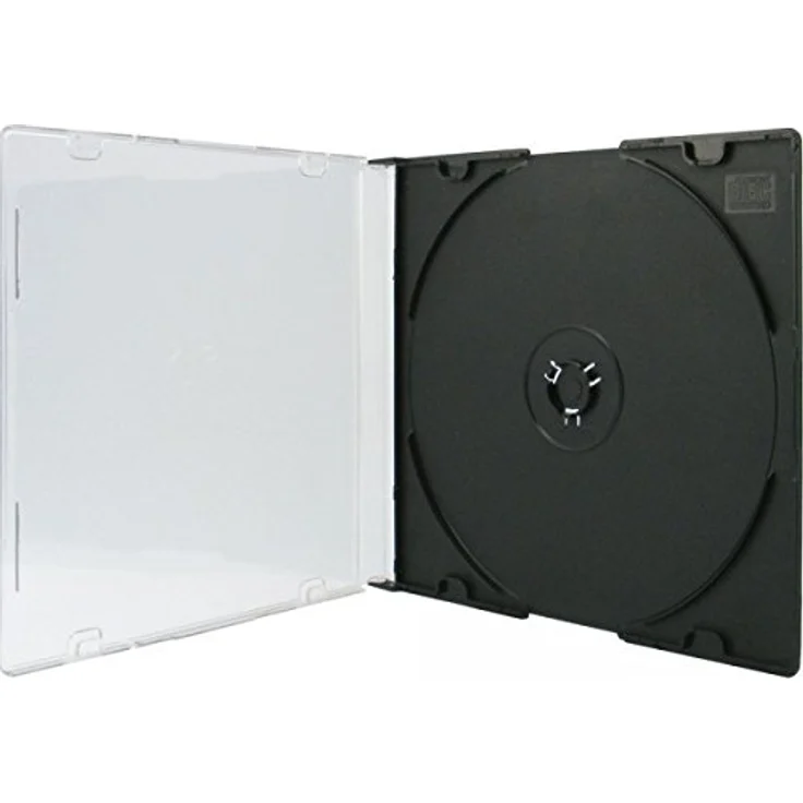 Xlayer 100 Stück DVD CD Hüllen Single black Slim Case – Bild 3